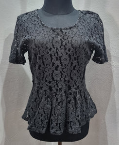 Cotton On Lace Peplum Top (Small)