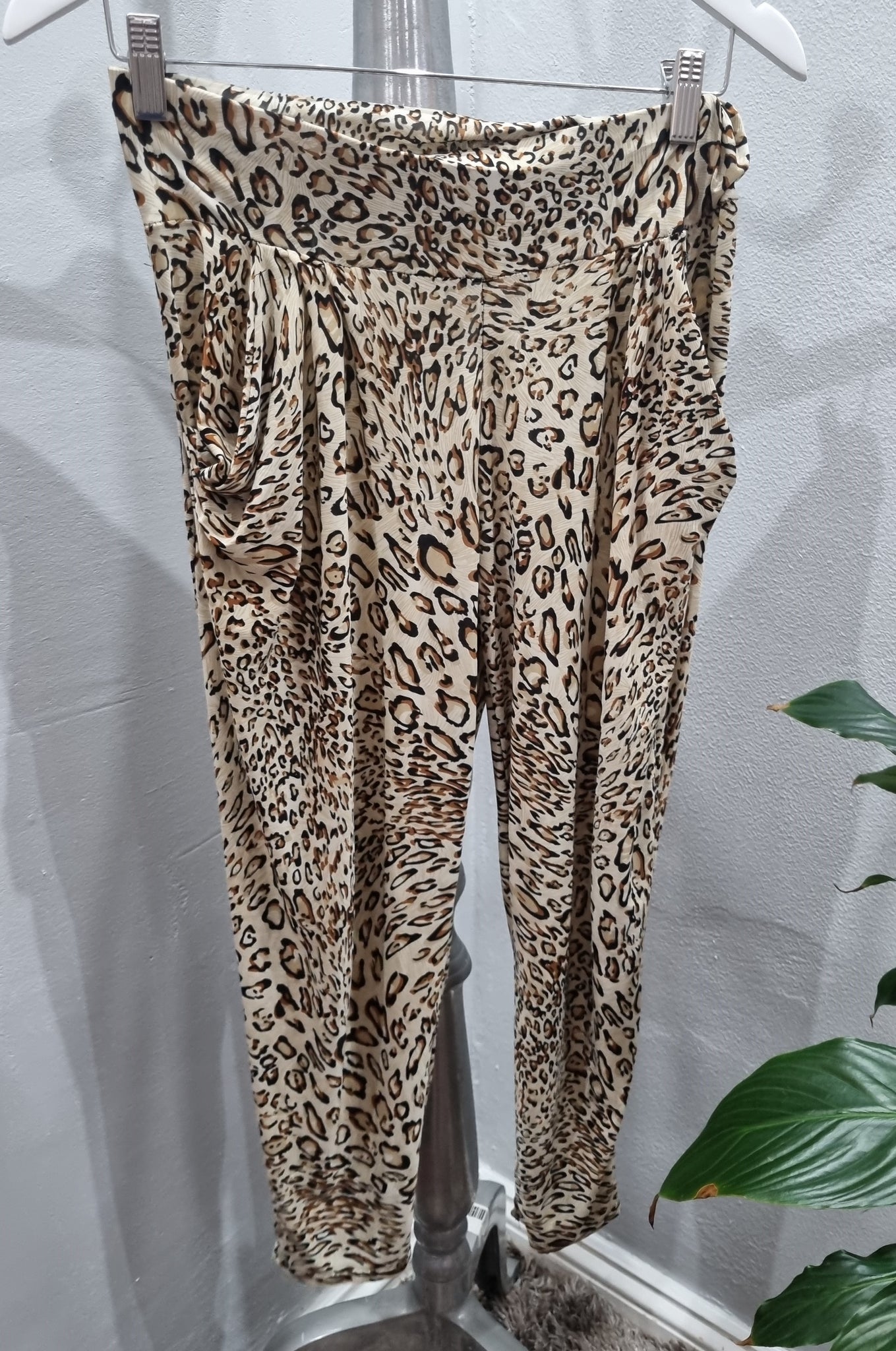 Leopard Print Joggers (Medium)