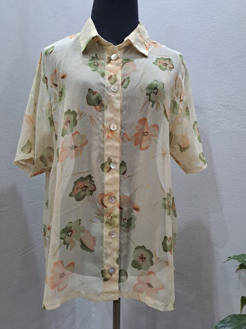 Floral Chiffon Shirt (Large)