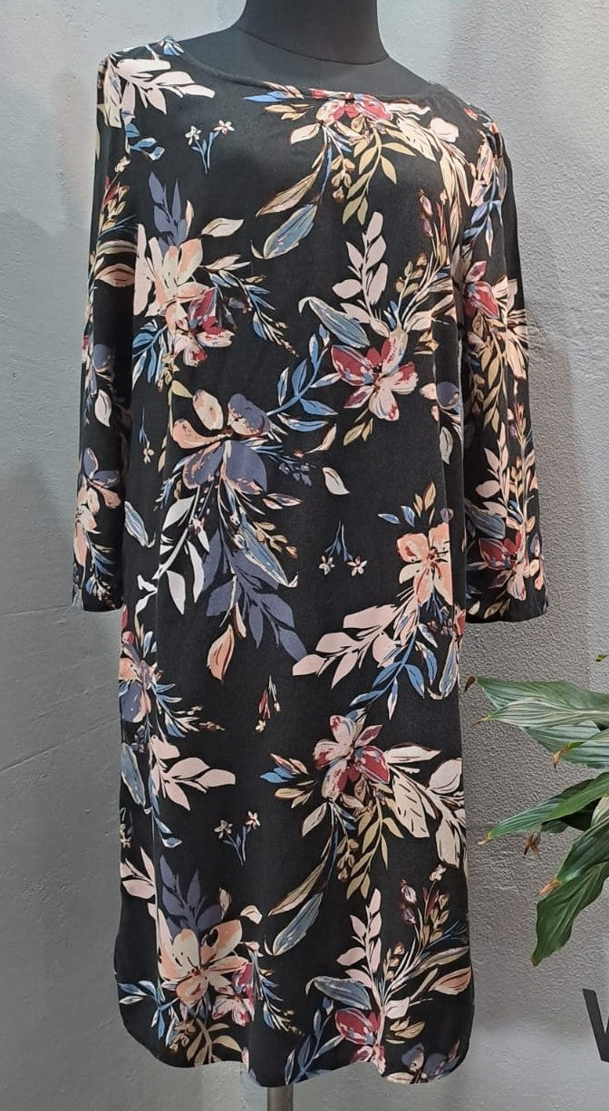 Casual Floral Viscose Dress (Small)