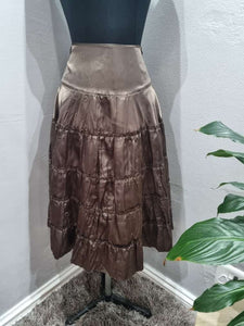 Satin Tiered Skirt (Small)
