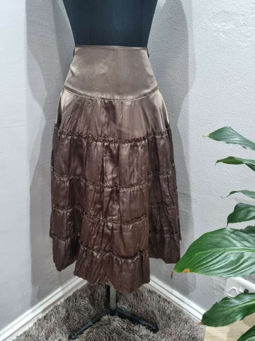 Satin Tiered Skirt (Small)