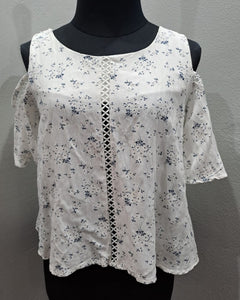 Floral Cold Shoulder Top (Medium)