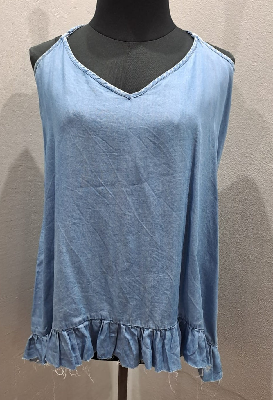 Denim Frill Cami Top (XLarge)