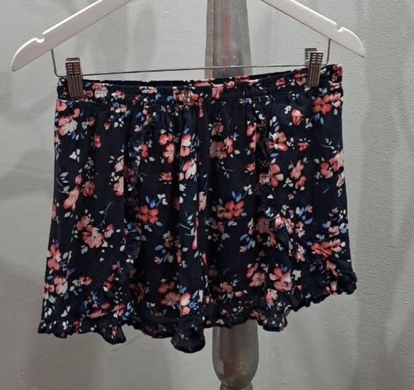 Floral Viscose Shorts (Small)