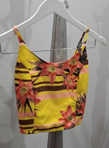 Strappy Floral Crop Top (XSmall)