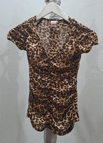 Leopard Print Rouge Top (XS)