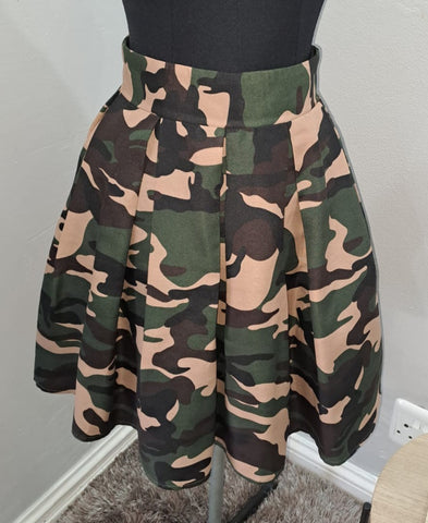 Camo Pleated Skirt (6/30)