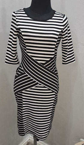 Striped Bodycon Dress (Small)
