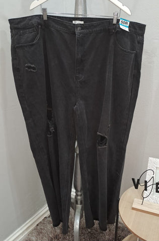 High Rise Wide Leg Denim Jeans (26/50)