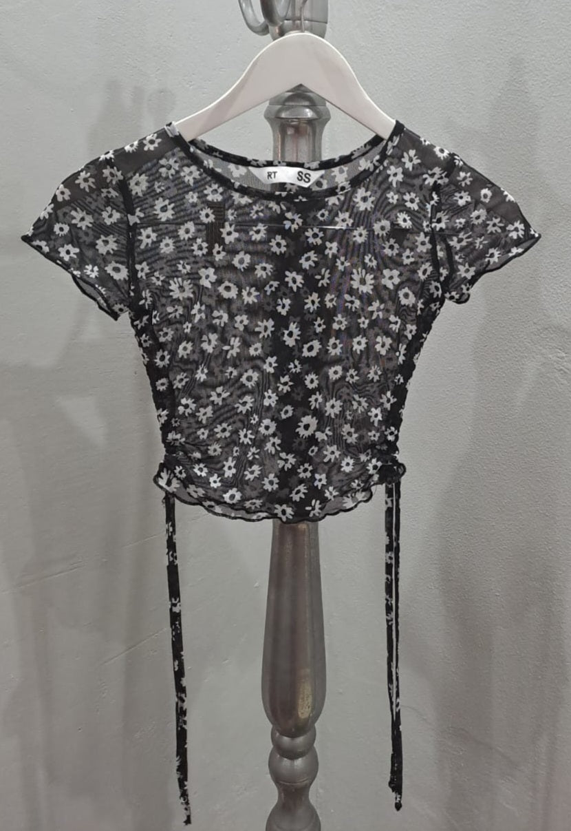 Floral Mesh Top (SS)