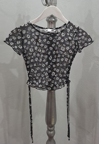 Floral Mesh Top (SS)