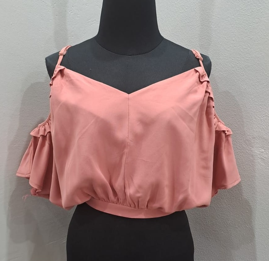 Cold Shoulder Crop Top (Small)