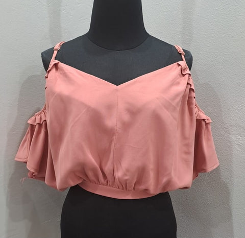 Cold Shoulder Crop Top (Small)