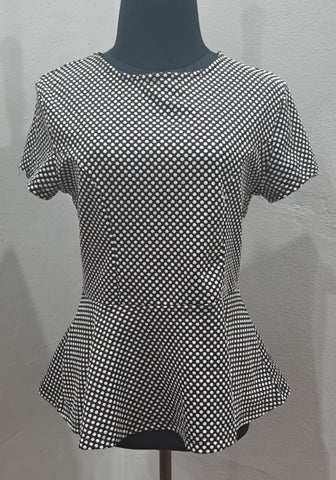 Polka Dot Peplum Top (XL)