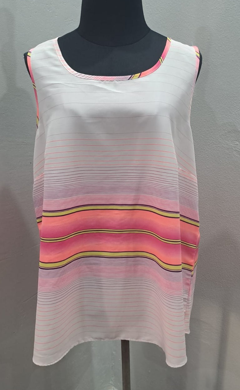 Striped Sleeveless Top (XL)