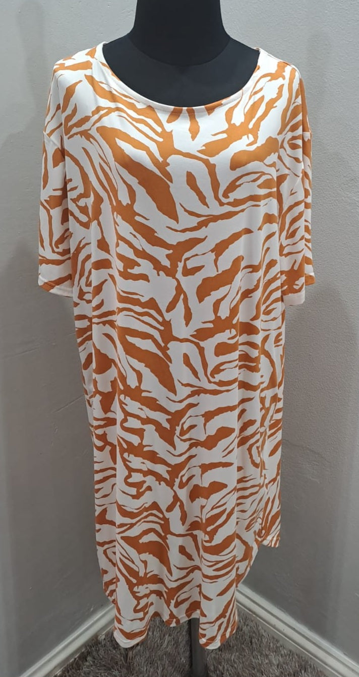 Patterned Slip On Dress (Large)