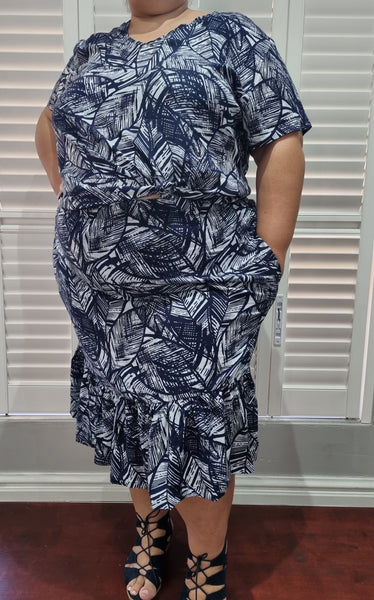 Plus 2 Piece Skirt & Top Set