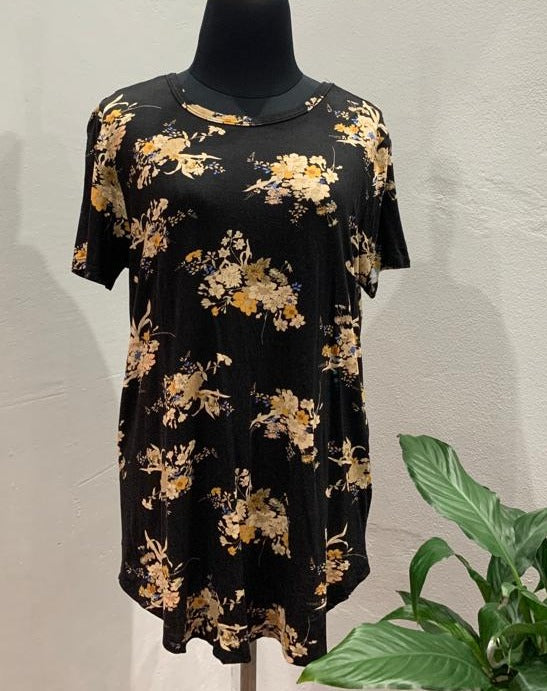 Floral Cotton Tee (Small)