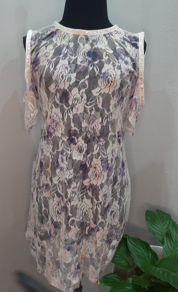 Cold Shoulder Lace Top (Small