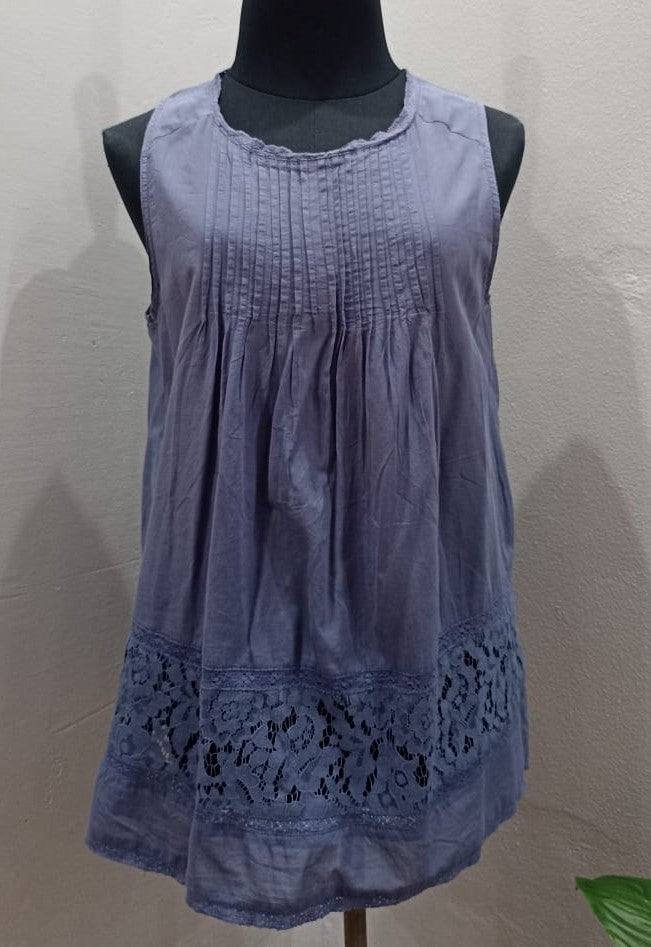 Cotton Top with Lace Insert (Small)