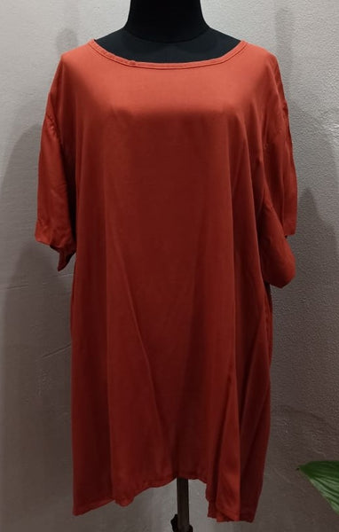 Plus Size Cotton Criss Cross Back Top