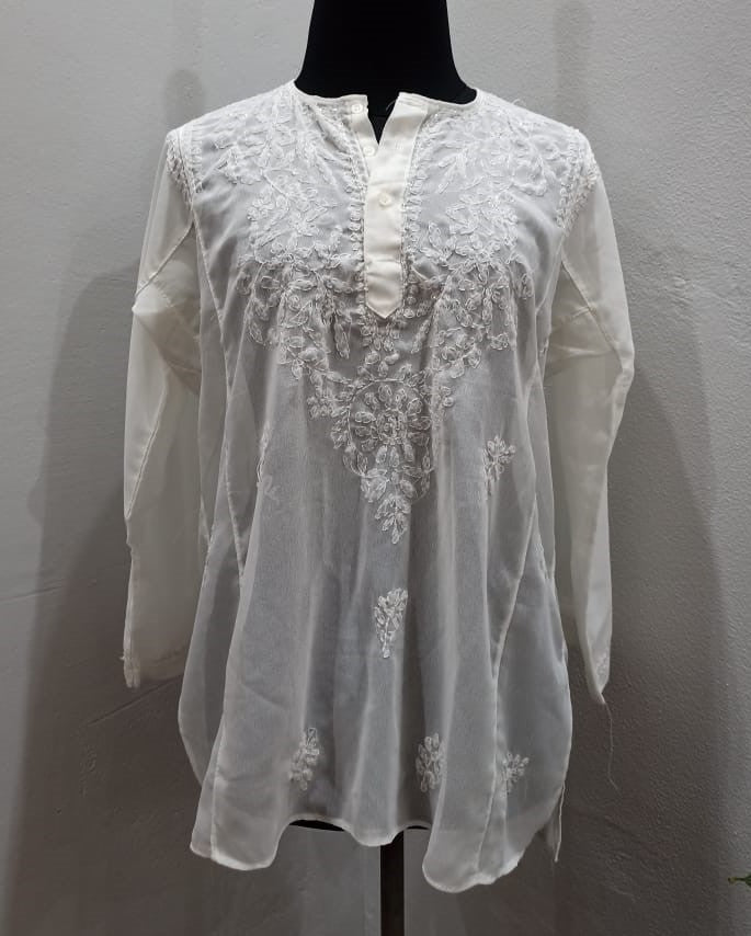 Sheer Embroidered Top (Small)