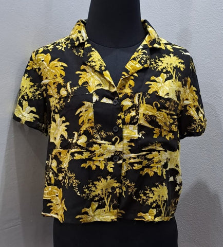 Printed Crop Shirt (SSmall)