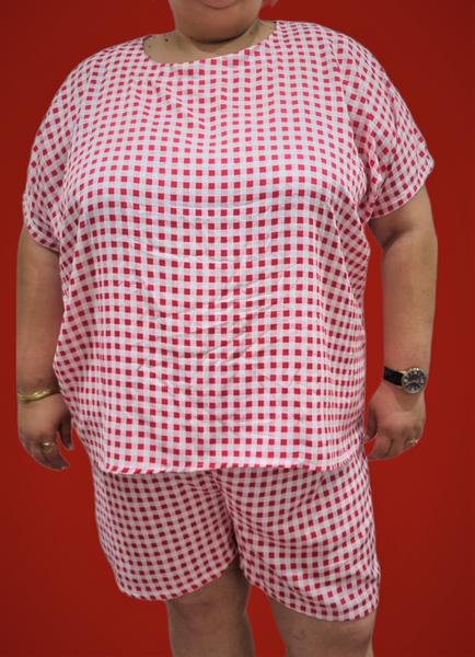 Plus Gingham PJ Set