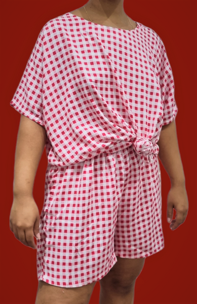 Plus Gingham PJ Set